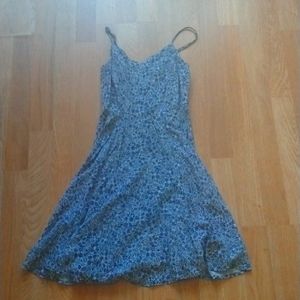 A blue and white flower dress